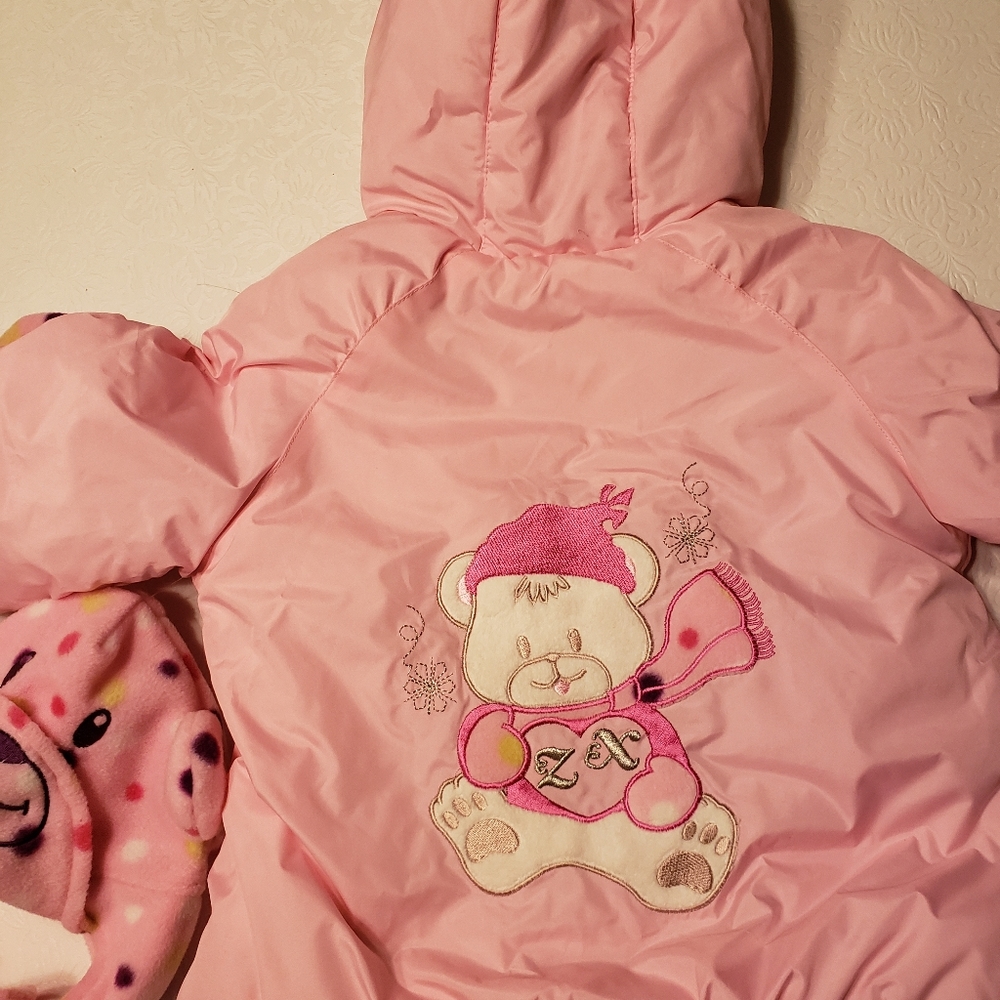 NWT 12 MONTH SNOW SUIT PINK - Picture 4 of 9